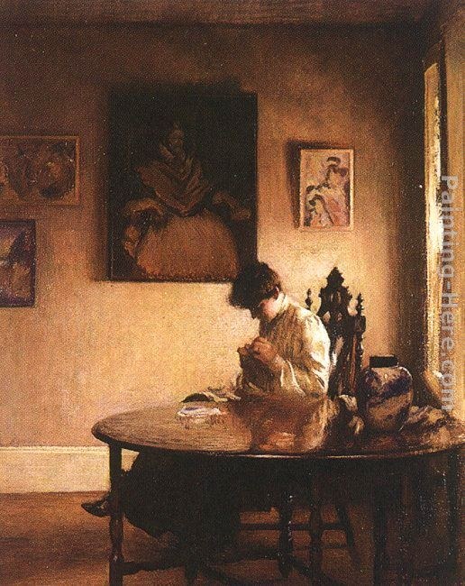 Edmund Charles Tarbell Girl Crotcheting